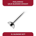 Sinbo SHB-3102 El Blenderi Çubuk Blender, Paslanmaz Çelik Uç, Ölçü Kabı Dahil, Çorba Sos Püre Smoothie Hazırlama, Ergonomik Tutuş, Beyaz
