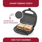 Sinbo SSM-2513 Tost Makinesi 750W Döküm Plakalı – Yapışmaz Yüzey, Termostatlı, Kolay Temizlenebilir, Modern Tasarım