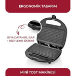 Sinbo SSM-2513 Tost Makinesi 750W Döküm Plakalı – Yapışmaz Yüzey, Termostatlı, Kolay Temizlenebilir, Modern Tasarım