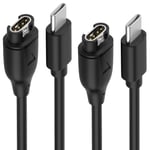 Sinoacc Garmin İzle için USB C Şarj Cihazı Fenix 5 5S 5X Plus 6 6S 6X Pro 7 7S 7X, Forerunner 745 935 945 45 45S Müzik, İçgüdü, Yaklaşım S10 S40 S60 S12 S42 Vívoactive 3 4 4S Venu 2Pack
