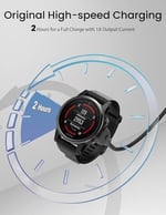 Sinoacc Garmin İzle için USB C Şarj Cihazı Fenix 5 5S 5X Plus 6 6S 6X Pro 7 7S 7X, Forerunner 745 935 945 45 45S Müzik, İçgüdü, Yaklaşım S10 S40 S60 S12 S42 Vívoactive 3 4 4S Venu 2Pack