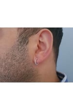 Sirius Pırlanta Taşlı Modern Erkek Küpesi