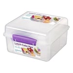 Sistema TO GO Beslenme Kutusu Cube Max | 2 L Bento-Box Tarzı Yemek Kabı Bölücülü ve Sızdırmaz Yoğurt Tenceresi | BPA İçermez | Çeşitli Renklerde