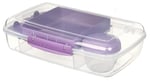 Sistema To Go Collection Büyük Bento Kutusu Plastik Öğle Yemeği ve Yiyecek Saklama Kabı, 7,4 Fincan, Çok Bölmeli, Renk Değişimi | BPA İçermez, Büyük Boy (4'lü Paket)