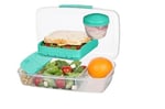 Sistema To Go Collection Büyük Bento Kutusu Plastik Öğle Yemeği ve Yiyecek Saklama Kabı, 7,4 Fincan, Çok Bölmeli, Renk Değişimi | BPA İçermez, Büyük Boy (4'lü Paket)