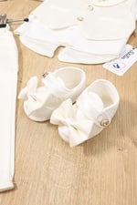 sitilin Erkek Bebek Yelekli Papyonlu Mevlit Takımı Lüks Özel Gün ve Mevlütlük Süslü Set 0-4 AY STL6883