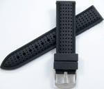 Siyah 24mm Kauçuk Silikon Spor Saat Kordonu Slikon Saat Kayışı