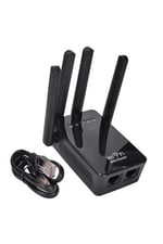 Siyah 4 Antenli 300Mbps WiFi Menzil Genişletici Tekrarlayıcı 360° Sinyal Kapsamı Hızlı Kurulum