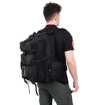 Siyah 42 Lt Taktik Outdoor Sırt Çantası,MOLLE Sistemli, Suya Dayanıklı, Çok Gözlü, Outdoor, Kamp, Avcılık, Günlük Kullanım, Erkek, Kadın