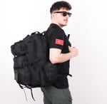 Siyah 42 Lt Taktik Outdoor Sırt Çantası,MOLLE Sistemli, Suya Dayanıklı, Çok Gözlü, Outdoor, Kamp, Avcılık, Günlük Kullanım, Erkek, Kadın