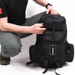 Siyah 42 Lt Taktik Outdoor Sırt Çantası,MOLLE Sistemli, Suya Dayanıklı, Çok Gözlü, Outdoor, Kamp, Avcılık, Günlük Kullanım, Erkek, Kadın