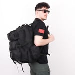 Siyah 42 Lt Taktik Outdoor Sırt Çantası,MOLLE Sistemli, Suya Dayanıklı, Çok Gözlü, Outdoor, Kamp, Avcılık, Günlük Kullanım, Erkek, Kadın