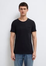 Siyah Basic Tişört Fitted/Vücuda Oturan Kesim 062772-26341