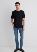 Siyah Basic Tişört Regular Fit/Normal Kesim 0611108-900