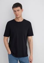 Siyah Basic Tişört Regular Fit/Normal Kesim 0611108-900