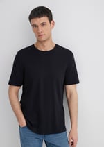 Siyah Basic Tişört Regular Fit/Normal Kesim 0611108-900