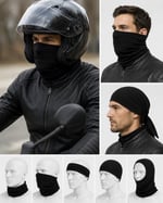 Siyah Boyunluk Bandana Buff Saç Bandı Maske Balaklava Toka