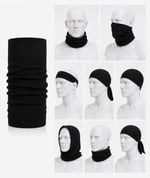 Siyah Boyunluk Bandana Buff Saç Bandı Maske Balaklava Toka