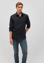 Siyah Gömlek Slim Fit/Dar Kesim 0211091-900