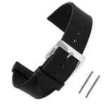 Siyah Hakiki Deri Saat Kordonu Kayış 18-20-22-24-26mm - Bedenler: 18mm, 20mm, 22mm