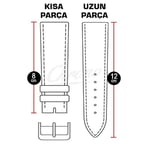 Siyah Hakiki Deri Saati Kordonu Kayış 12-14-16-18-20-22-24-26mm