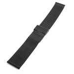 Siyah Hasır Çelik Saat Kordonu 12-14-16-18-20-22-24-26-28mm Metal Örgü Kayış