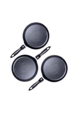 Siyah Inci Krep Tavası 3’Lü Set Siyah 26 Cm