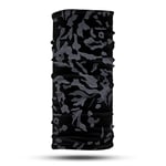 Siyah Kamuflaj Desenli Motosiklet Boyunluk, Çok Amaçlı Boyunluk, Esnek Yüz Maskesi, Spor Outdoor, Kafa Bandı, Erkek ve Kadın Bandana