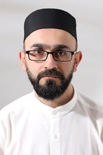 Siyah Kapitone Nalı Şerif Nakışlı Kalıp Namaz Takkesi
