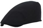 Siyah Kasket Pamuklu London Flat Cap Şapka