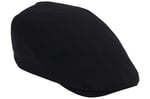 Siyah Kasket Pamuklu London Flat Cap Şapka