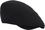 Siyah Kasket Pamuklu London Flat Cap Şapka