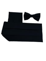 Siyah Kuşak Papyon Mendil Set