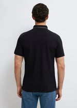 Siyah Polo Tişört Fitted/Vücuda Oturan Kesim 0611829-900