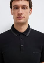 Siyah Polo Tişört Fitted/Vücuda Oturan Kesim 0611829-900
