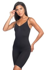Siyah Seamless Dikişsiz Iz Yapmayan Askılı Body Boxer Korse, XL, İGP2071-869BST0004267