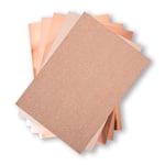 Sizzix Rose Gold Surfacez Zengin Kart Stoğu, 20x29 cm, 50'li Paket
