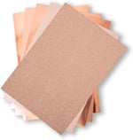 Sizzix Rose Gold Surfacez Zengin Kart Stoğu, 20x29 cm, 50'li Paket