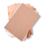 Sizzix Rose Gold Surfacez Zengin Kart Stoğu, 20x29 cm, 50'li Paket