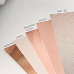 Sizzix Rose Gold Surfacez Zengin Kart Stoğu, 20x29 cm, 50'li Paket