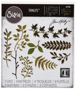 Sizzix Yapraklı dal, çelik, Zweig mit Blättern, 10.8cm x 3.8cm - 3.8cm x 3.2cm