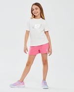 Skechers Essential G Short Sleeve T-Shirt Kız Çocuk Gs Kırık Beyaz Tshirt