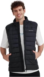 Skechers M Outerwear Padded Vest Erkek Siyah Yelek