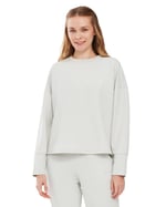 Skechers Soft Touch W Crew Neck Sweatshirt Kadın Gri Sweatshirt