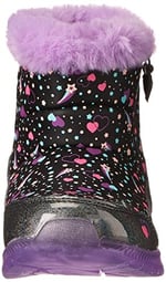 Skechers Unisex Çocuk ILLUMI-BRIGHTS Bot BLACK/LAVENDER