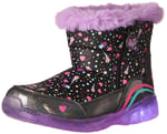 Skechers Unisex Çocuk ILLUMI-BRIGHTS Bot BLACK/LAVENDER