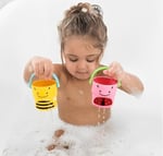 Skip Hop 235355 Hayvanat Bahçesi Bath deste & pour buckets – bebek oyuncağı küçük bardak için istiflenebilir