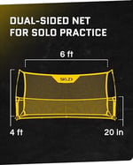 SKLZ Unisex Quickster Futbol Antrenörü Kale Ağı, Siyah/Sarı, Tek Beden EU