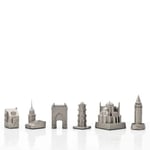 Skyline Chess Paslanmaz Çelik Mermer Satranç Takımı İstanbul
