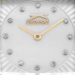 SLAZENGER, GOLD KARE KASA, BEYAZ KADRAN, ÇELİK HASIR KORDON, TAŞLI, QUARTZ, 25MM, 3ATM, KADIN KOL SAATİ, SL.09.2255.3.09